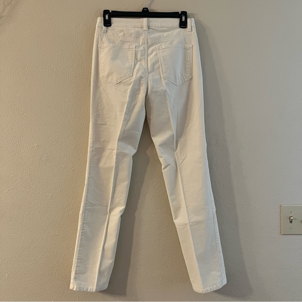 Talbots Velveteen Women's Cream Straight Leg Jeans - Size 0P - Picture 2 of 4